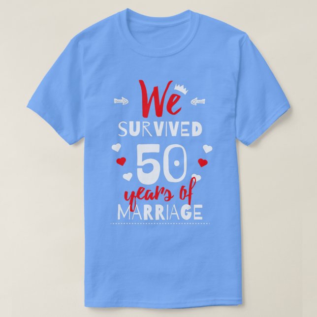 Fungerande 50-årsjubileum i Bröllop för Par T Shirt (Design framsida)