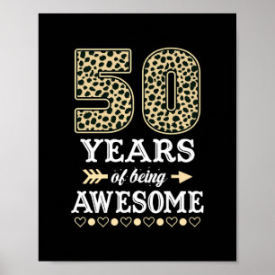 Fungerande 50:e födelsedagen 50 år gammal Fantasti Poster