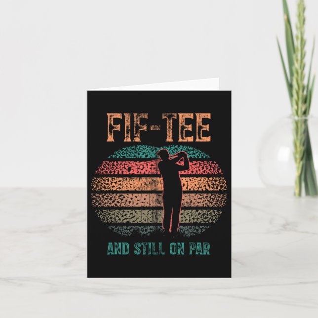 Fungerande 50:e födelsedagen Golf Pun Golfing 50-å Kort (Framsida)