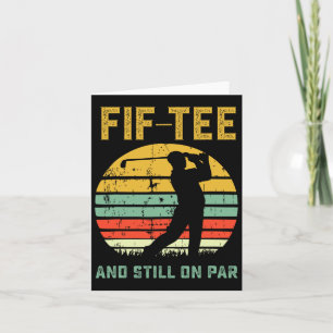 Fungerande 50:e födelsedagen Golf Pun Golfing 50-å Kort