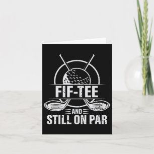 Fungerande 50:e födelsedagen Golf Pun Golfing 50-å Kort