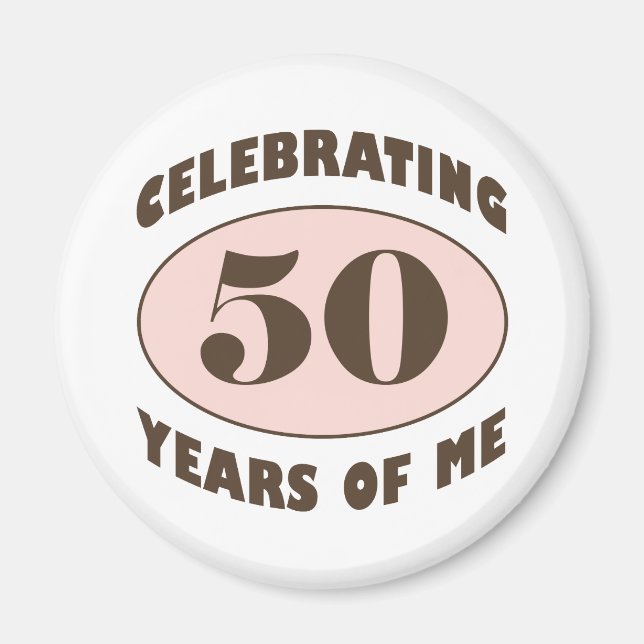 Fungerande 50:e födelsedagsgåvor magnet (Framsidan)