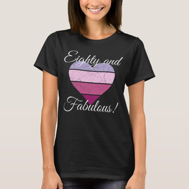 Fungerande 80-årsdag för kvinnor t shirt (Framsida)