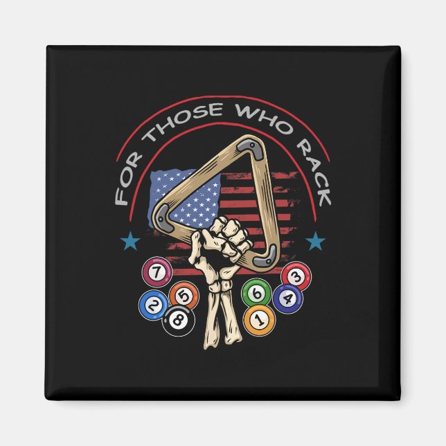 Fungerande 8 Boll Billiard Bassäng Player Billiard Magnet (Framsidan)