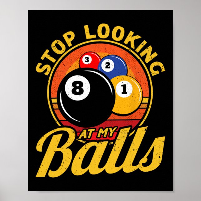 Fungerande 8 Boll sluta Tittar på mina miljarder B Poster (Framsidan)