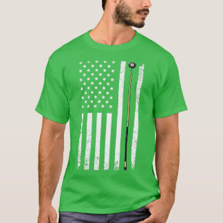 Fungerande amerikanska Flagga Billiards Design För T Shirt