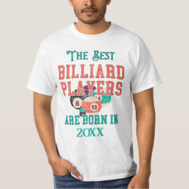 Fungerande Anpassningsbar Billiards födelsedag T Shirt