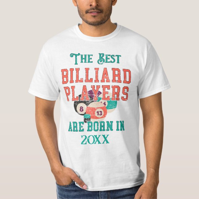 Fungerande Anpassningsbar Billiards födelsedag T Shirt (Framsida)