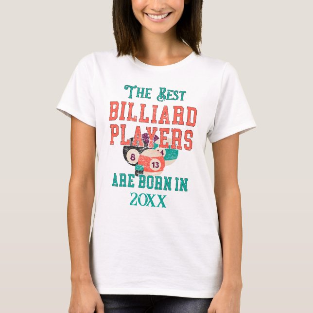 Fungerande Anpassningsbar Billiards födelsedag T Shirt (Framsida)