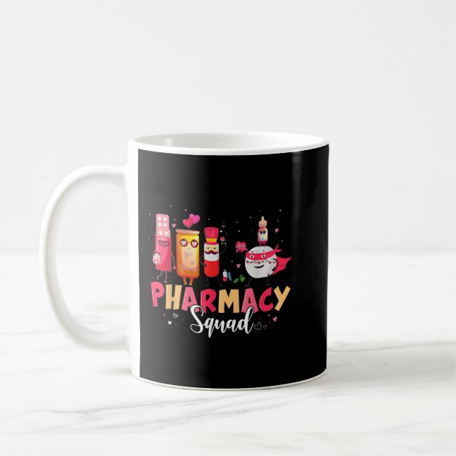 Fungerande apoteket Squad Pharmacist Valentine Day Kaffemugg (Vänster)