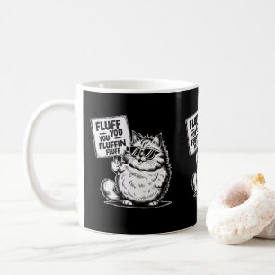 Fungerande Arg Fluffy Cat Pets Owners Cat Mammor & Kaffemugg