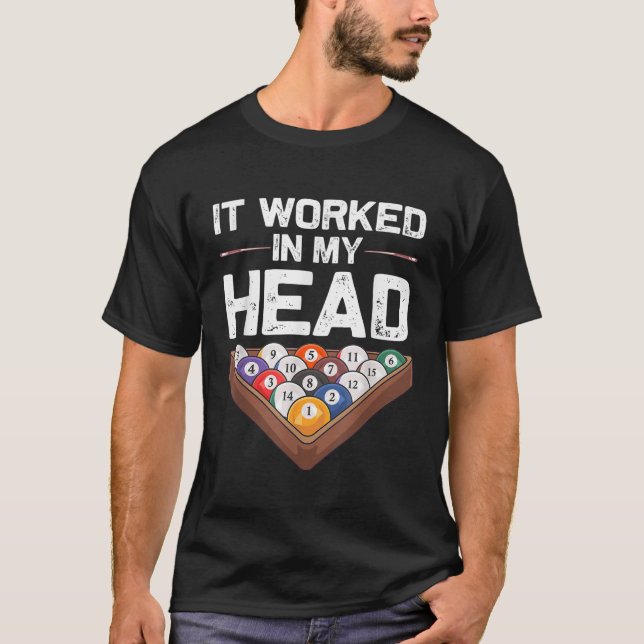 Fungerande Bassäng Billiards design För manar Wome T Shirt (Framsida)