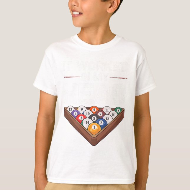 Fungerande Bassäng Billiards design För manar Wome T Shirt (Framsida)