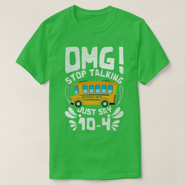 Fungerande Buss-drivrutin Design Citat Sluta prata T Shirt (Design framsida)