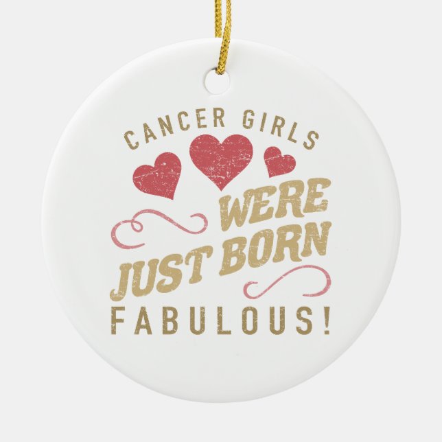Fungerande cancer hos kvinnor julgransprydnad keramik (Framsidan)