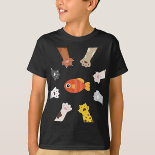 Fungerande designspel för katter för att fånga fis t shirt