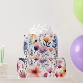 Fungerande färgade blommor Pappra Presentpapper
