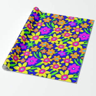 Fungerande färgade blommor Pappra Presentpapper