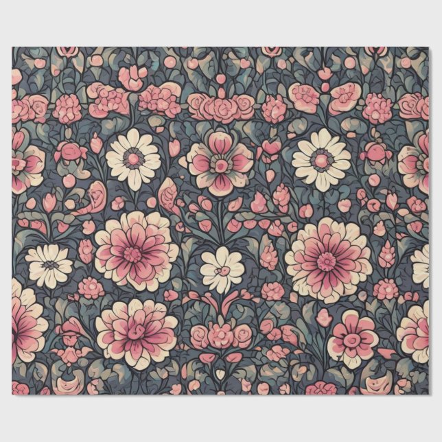 Fungerande färgade blommor Pappra Presentpapper (Platt)