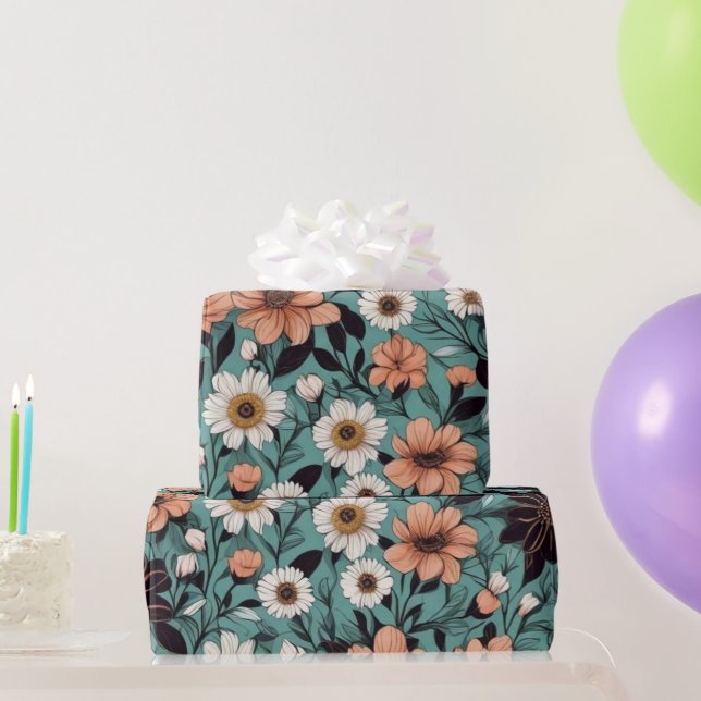Fungerande färgade blommor Pappra Presentpapper (Festgåvor)