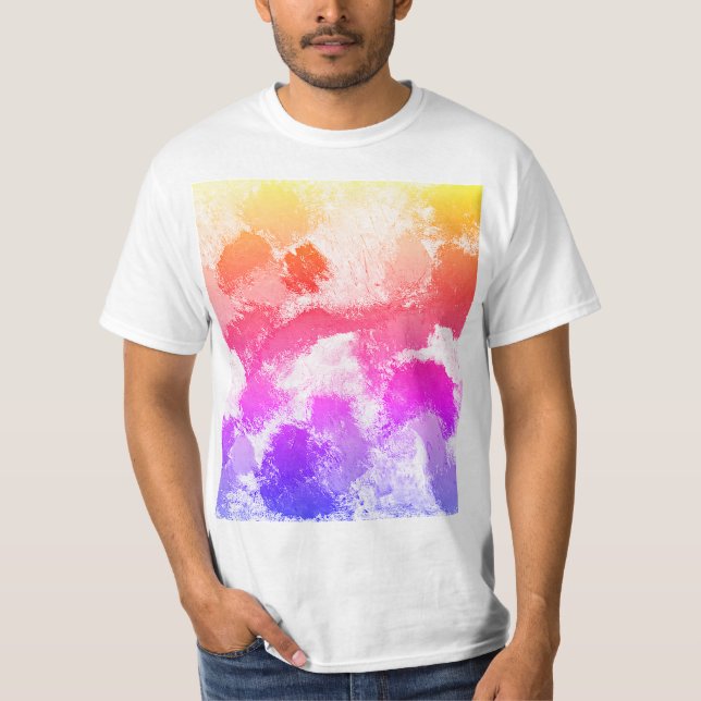 Fungerande färgfyllda Multifärgader T Shirt (Framsida)