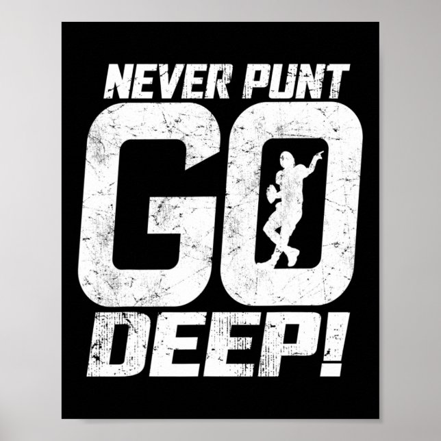 Fungerande fotboll, kvarterback, aldrig Punt Go De Poster (Framsidan)