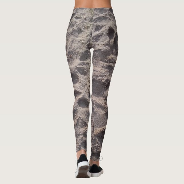 Fungerande fotsteg i Sand Beach Photography Leggin Leggings (Baksida)