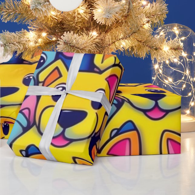 Fungerande hundar färglöst hundar pet vibes Svälla Presentpapper (Helgdagar)