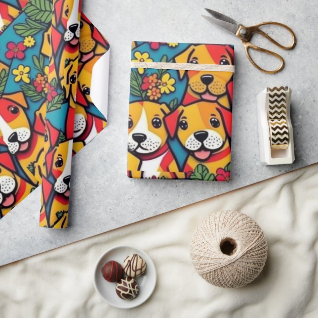 Fungerande hundar färglöst hundar pet vibes Svälla Presentpapper (Hantverk)
