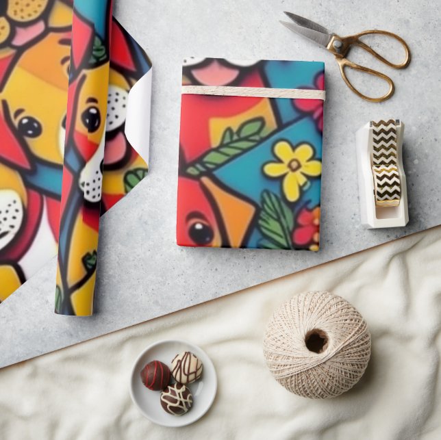 Fungerande hundar färglöst hundar pet vibes Svälla Presentpapper (Hantverk)