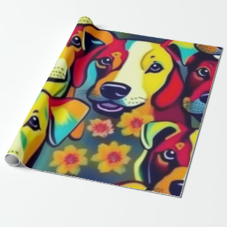 Fungerande hundar färglöst hundar pet vibes Svälla Presentpapper