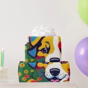 Fungerande hundar färglöst hundar pet vibes Svälla Presentpapper