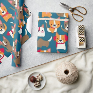 Fungerande hundar färglöst hundar pet vibes Svälla Presentpapper