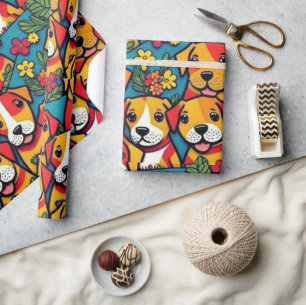 Fungerande hundar färglöst hundar pet vibes Svälla Presentpapper