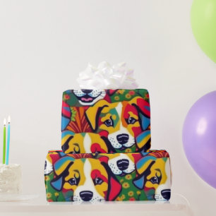 Fungerande hundar färglöst hundar pet vibes Svälla Presentpapper