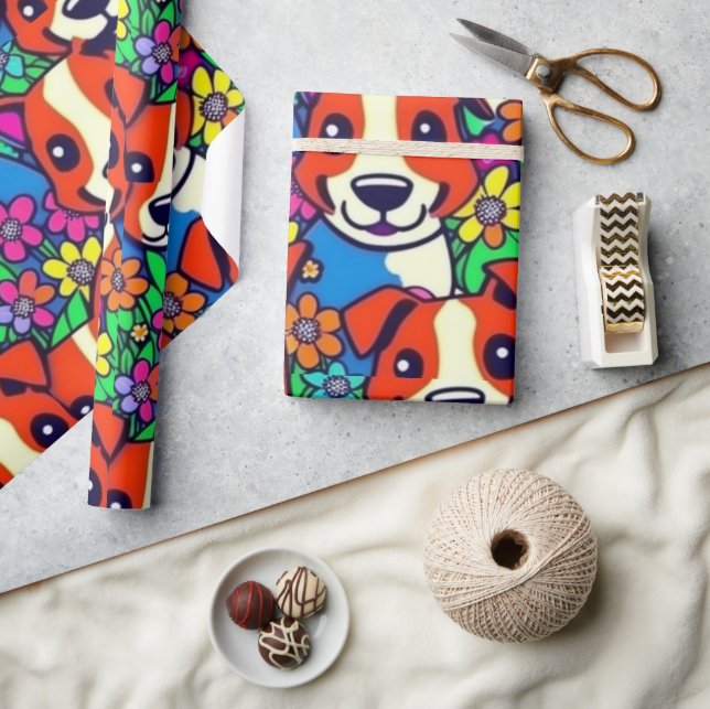 Fungerande hundar färglöst hundar pet vibes Svälla Presentpapper (Hantverk)