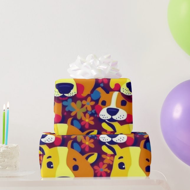 Fungerande hundar färglöst hundar pet vibes Svälla Presentpapper (Festgåvor)