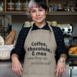 Fungerande kvinnor är chokladpresenter för parron  förkläde<br><div class="desc">Kaffekchoklad ger fina kvinnor humor apron. Kaffe,  choklad och manar lite sak är bara bättre rik! Trendig och modern svart typografi ger en söt minimalistisk gåva till henne.</div>