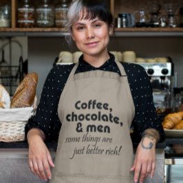 Fungerande kvinnor är chokladpresenter för parron förkläde