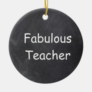 Fungerande lärarritorium för Chalkboard Design Gif Julgransprydnad Keramik