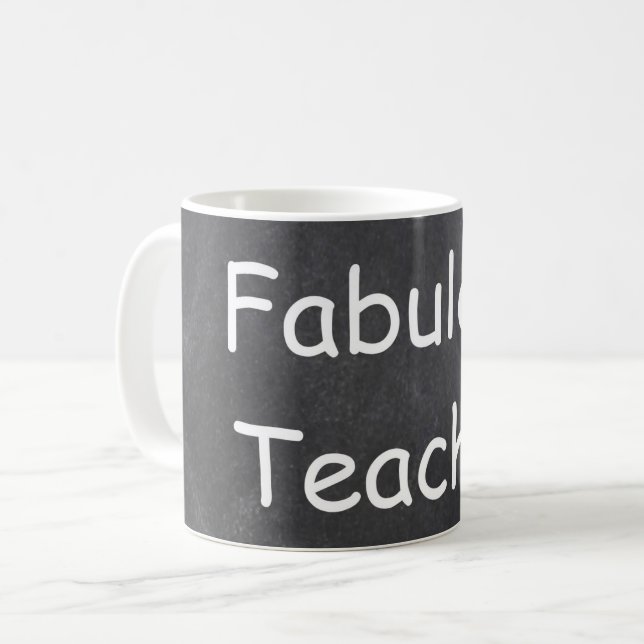 Fungerande lärarritorium för Chalkboard Design Gif Kaffemugg (Framsida vänster)