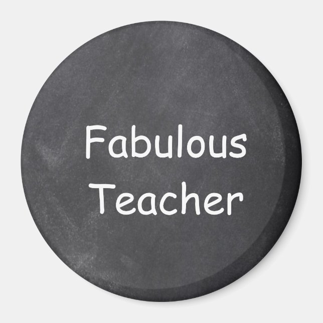 Fungerande lärarritorium för Chalkboard Design Gif Magnet (Framsidan)