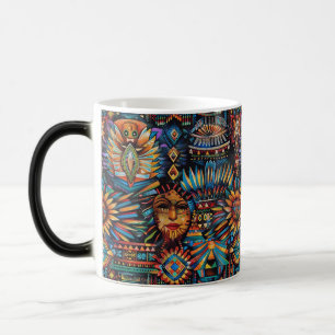 Fungerande magi av kerulärt "pre-Columbian Tapestr Magisk Mugg