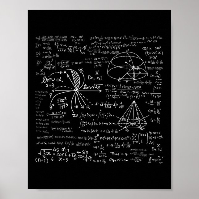 Fungerande matematik Quadratic Formel Math Problem Poster (Framsidan)