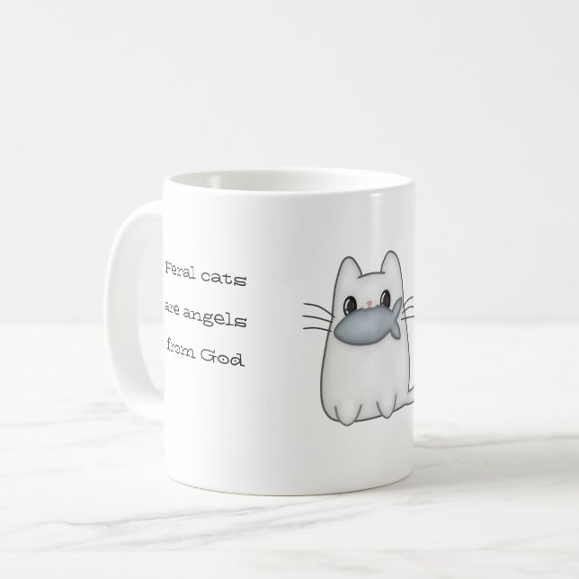 Fungerande Novelty Coffee Gamers FERAL CATS-gåvor Kaffemugg (Framsida vänster)