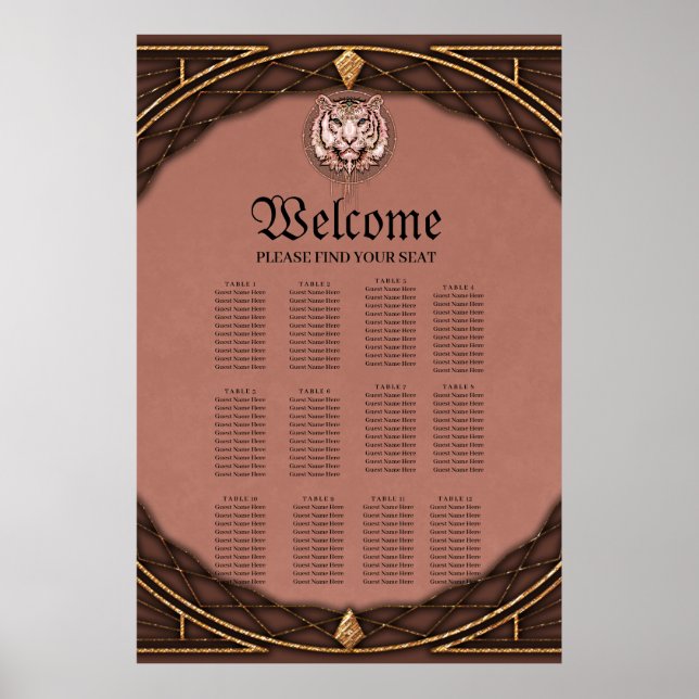 Fungerande och konstnärlig bild av en tiger poster (Framsidan)