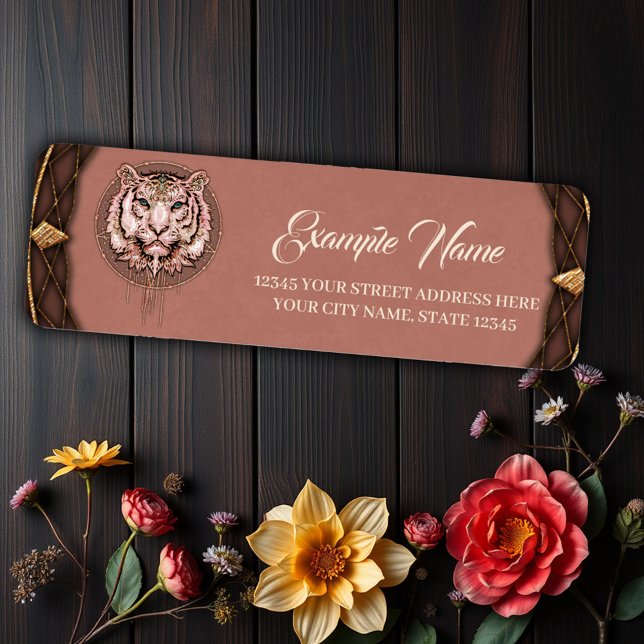 Fungerande och konstnärlig bild av en tiger returadress etikett (Skapare uppladdad)