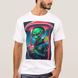 Fungerande snabbmatsdesign för utomjordingar t shirt