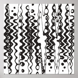 Fungerande &svartvitt poster