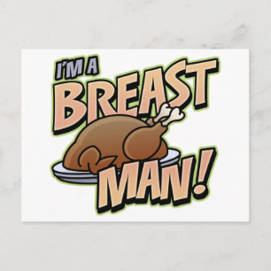 Fungerande Thanksgiving Breast Man Gifts vykort